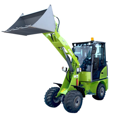 AGROX Kubota Diesel Hoflader 1.9 T - OX1060 mit Kabine 25 PS - Hubkraft 600 kg | Knicklenkung, Komfortkabine mit Heizung
