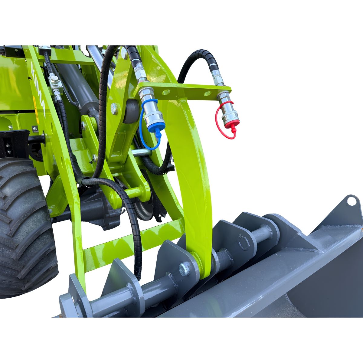 AGROX Kubota Diesel Hoflader 1.9 T - OX1060 mit Kabine 25 PS - Hubkraft 600 kg | Knicklenkung, Komfortkabine mit Heizung