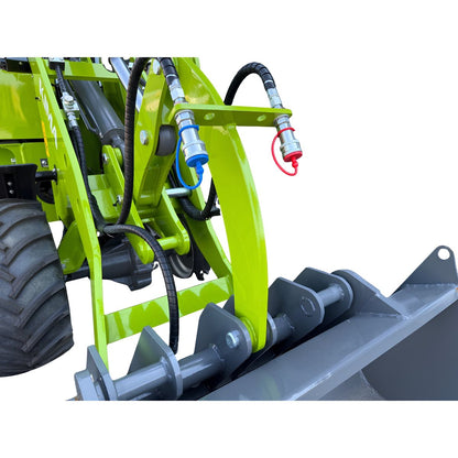 AGROX Kubota Diesel Hoflader 1.9 T - OX1060 mit Kabine 25 PS - Hubkraft 600 kg | Knicklenkung, Komfortkabine mit Heizung