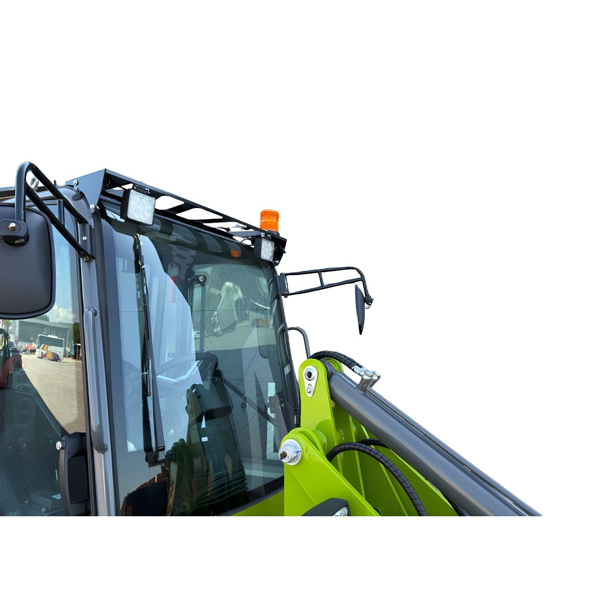 AGROX Kubota Diesel Hoflader 1.9 T - OX1060 mit Kabine 25 PS - Hubkraft 600 kg | Knicklenkung, Komfortkabine mit Heizung