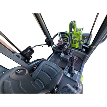 AGROX Kubota Diesel Hoflader 1.9 T - OX1060 mit Kabine 25 PS - Hubkraft 600 kg | Knicklenkung, Komfortkabine mit Heizung