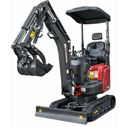 Rhinoceros XN13 Pro Diesel 1.3 t Minibagger - 14 PS, 3 Zylinder mit Kubota D722 Dieselmotor und Lastdruck-Meldesystem
