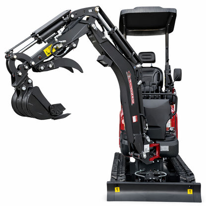 Rhinoceros XN13 Pro Diesel 1.3 t Minibagger - 14 PS, 3 Zylinder mit Kubota D722 Dieselmotor und Lastdruck-Meldesystem