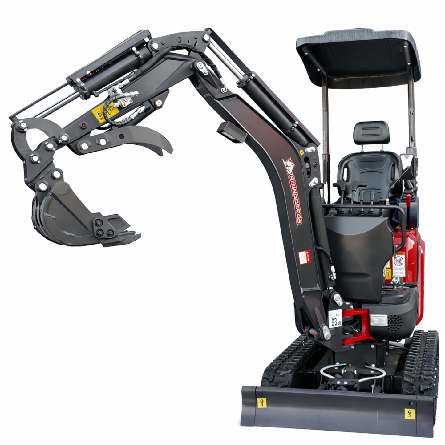 Rhinoceros XN13 Pro Diesel 1.3 t Minibagger - 14 PS, 3 Zylinder mit Kubota D722 Dieselmotor und Lastdruck-Meldesystem