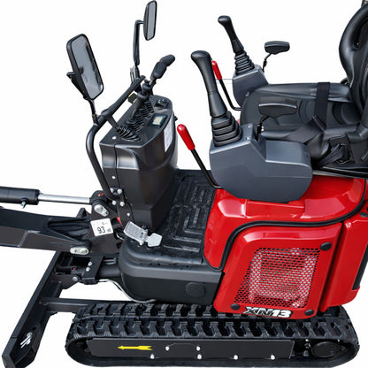 Rhinoceros XN13 Pro Diesel 1.3 t Minibagger - 14 PS, 3 Zylinder mit Kubota D722 Dieselmotor und Lastdruck-Meldesystem