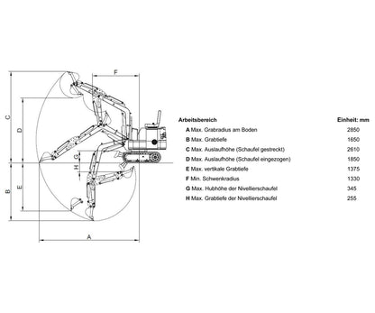 Mini excavator XN 10 | GGM Tools