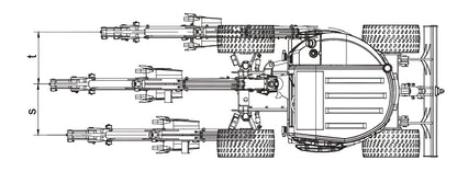 Wheel excavator 4100 kg - XN35LPRO Rhinoceros 3 cylinder Kub | GGM Tools