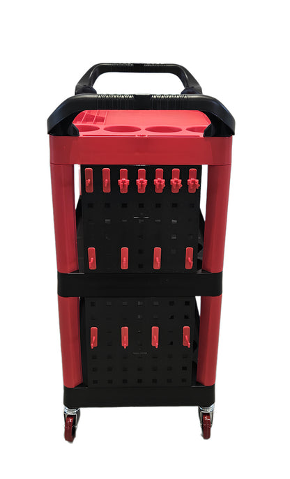 Multipurpose Mobile Tool Cart with Organizer - 3 Shelves wit | GGM Tools