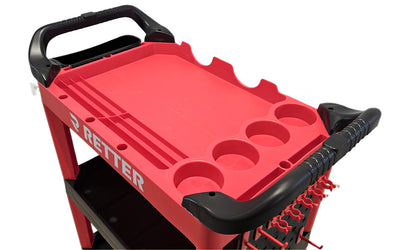Multipurpose Mobile Tool Cart with Organizer - 3 Shelves wit | GGM Tools