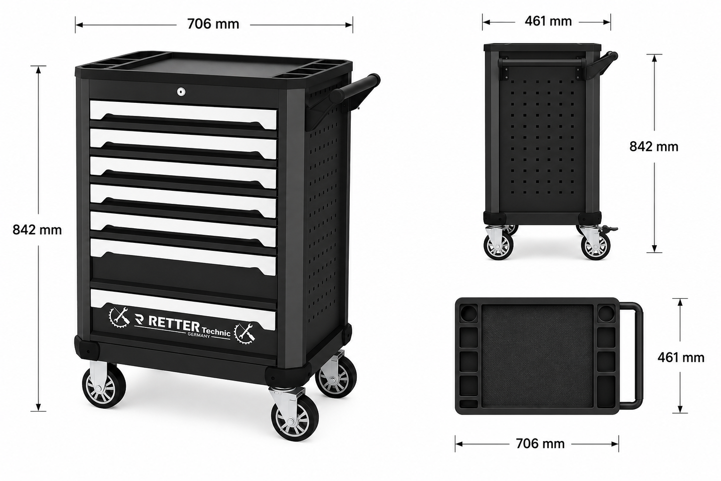 RETTER R3 tool trolley / Black Panter Edition | GGM Tools