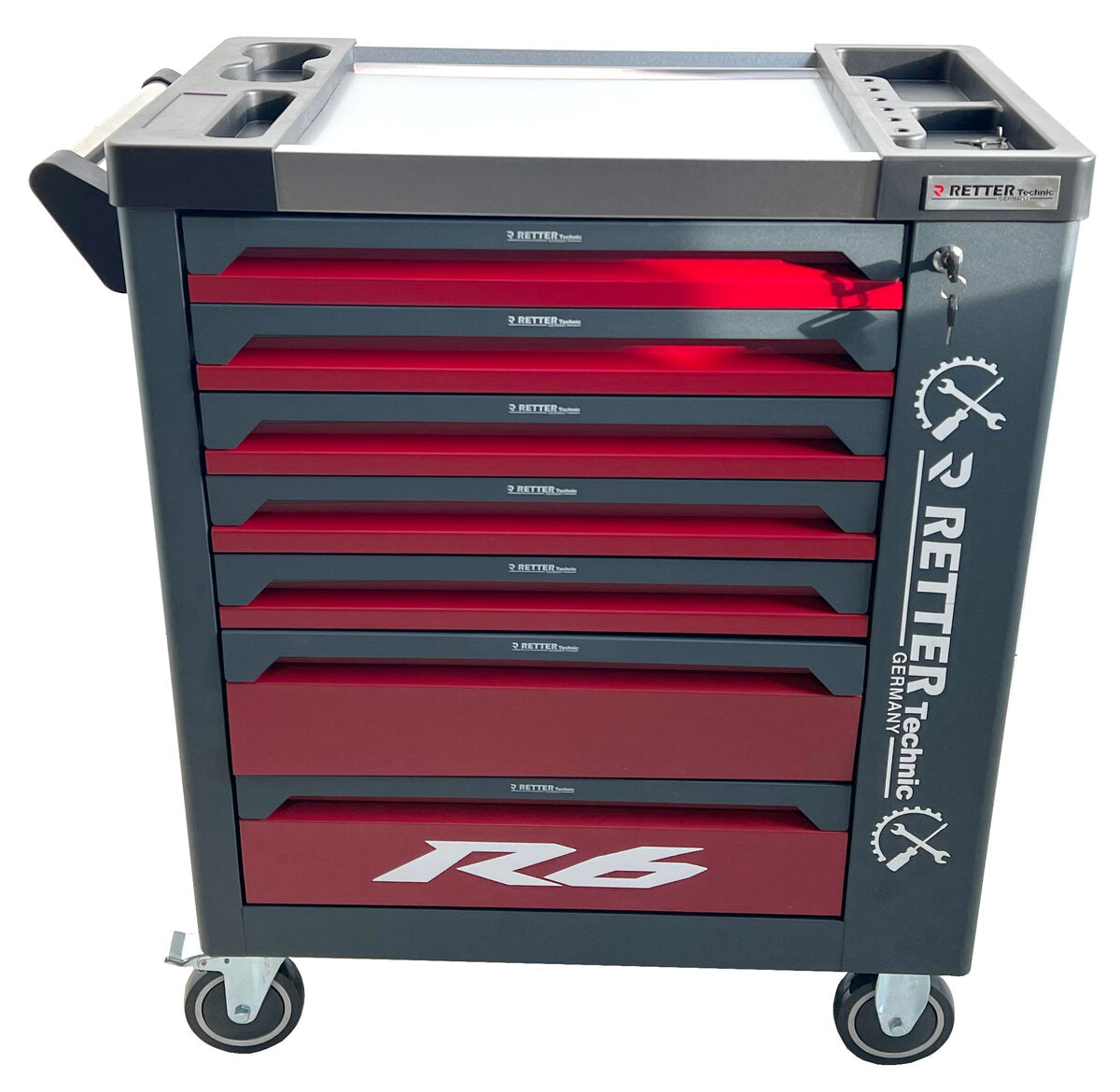 RETTER R6 tool trolley Red Edition 304 pieces. | GGM Tools