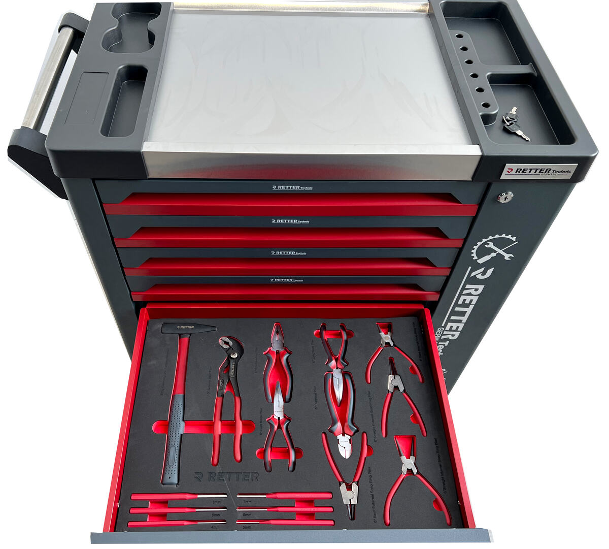 RETTER R6 tool trolley Red Edition 304 pieces. | GGM Tools