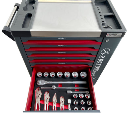 RETTER R6 tool trolley Red Edition 304 pieces. | GGM Tools