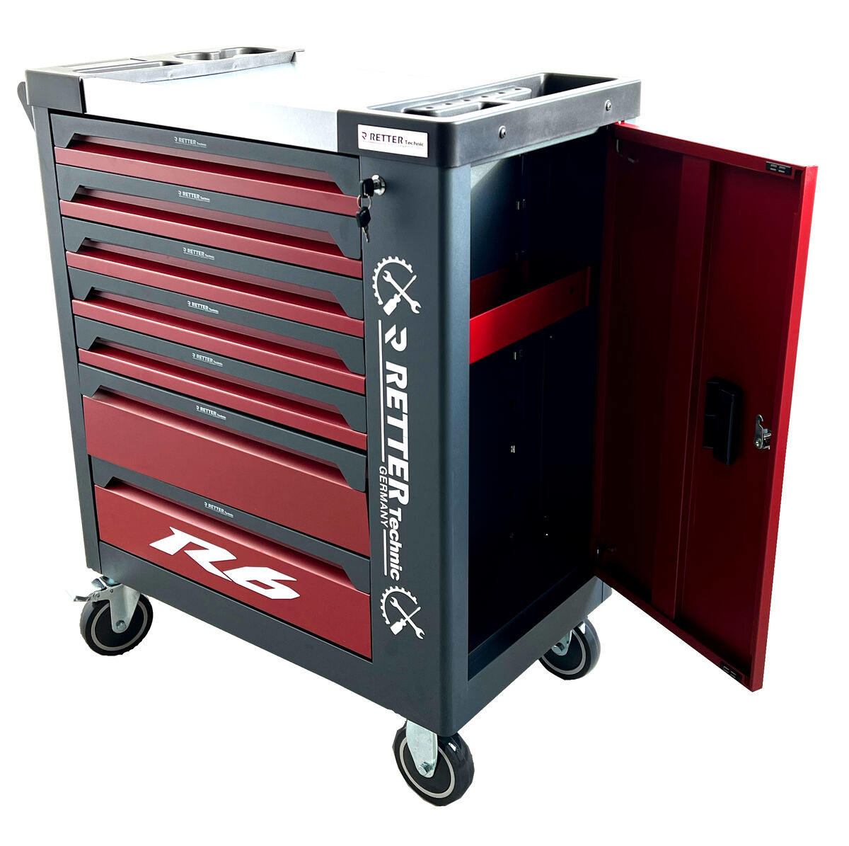 RETTER R6 tool trolley Red Edition 304 pieces. | GGM Tools