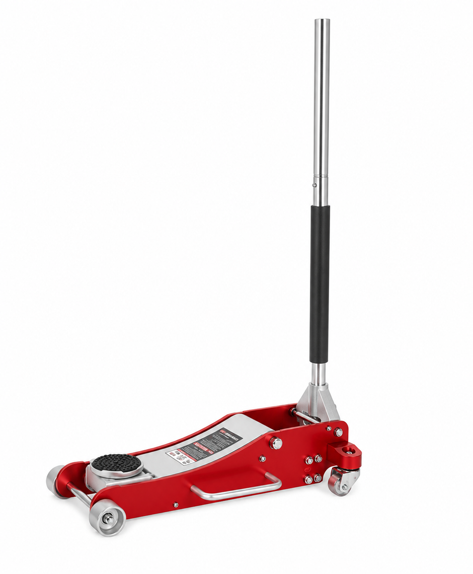 Aluminum car jack - particularly light with integrated screw