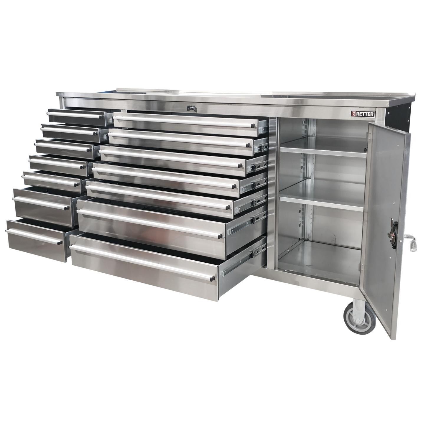 RETTER stainless steel RS6 workshop trolley XXL 194 cm - mob | GGM Tools