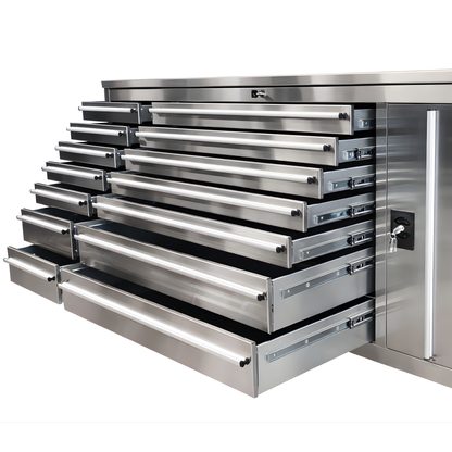 RETTER stainless steel RS6 workshop trolley XXL 194 cm - mob | GGM Tools