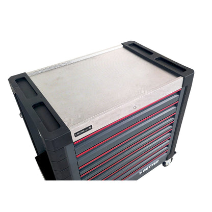 RETTER Werkzeugwagen R12 - 8 Schubladen bestückt 698-tlg. Premiumqualität Chrom-Vanadium-Werkzeugset