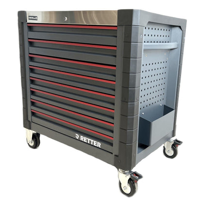 RETTER Werkzeugwagen R12 - 6 Schubladen bestückt 540-tlg. Premiumqualität Chrom-Vanadium-Werkzeugset
