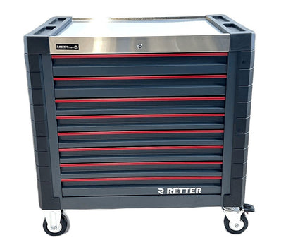 RETTER Werkzeugwagen R12 - 6 Schubladen bestückt 540-tlg. Premiumqualität Chrom-Vanadium-Werkzeugset