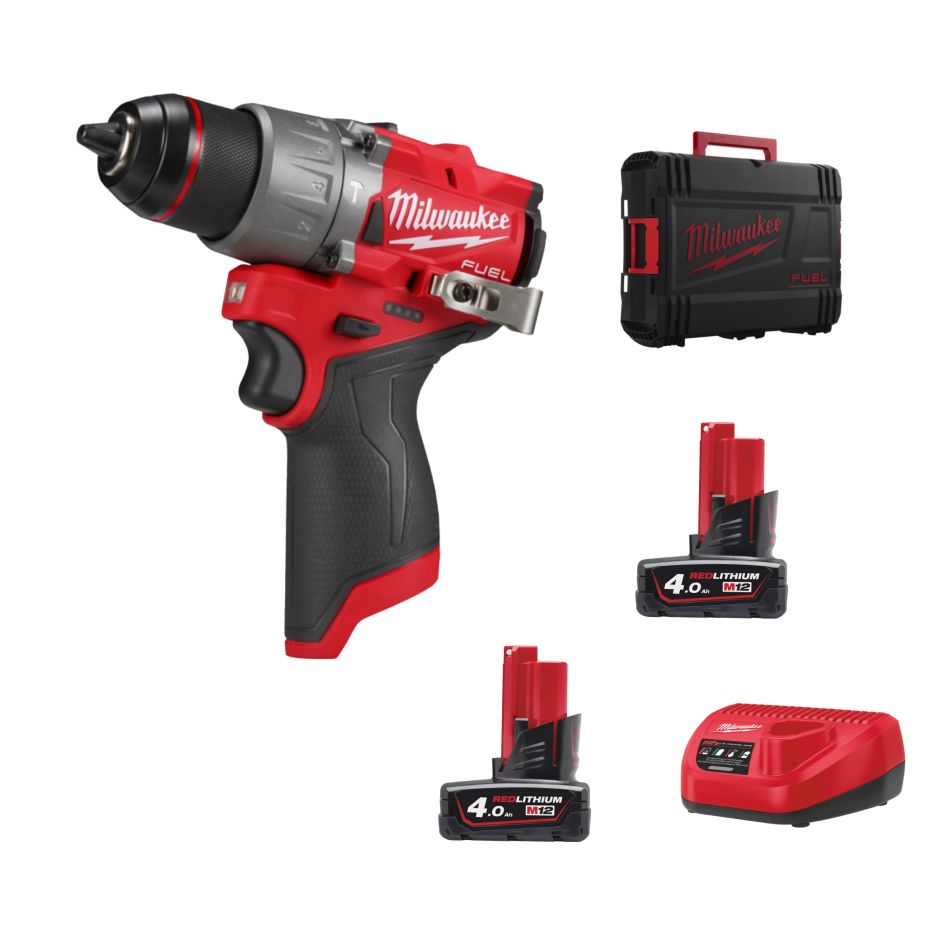 RETTER R13 Profi-Werkzeugwagen 8 Schubladen mit CR-V Werkzeug inkl. Milwaukee M12 Akku-Schlagbohrschrauber FPD2-402