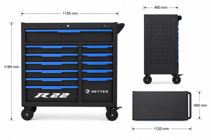 RETTER R22S tool trolley incl. 303 pieces. CR-V tool set and | GGM Tools