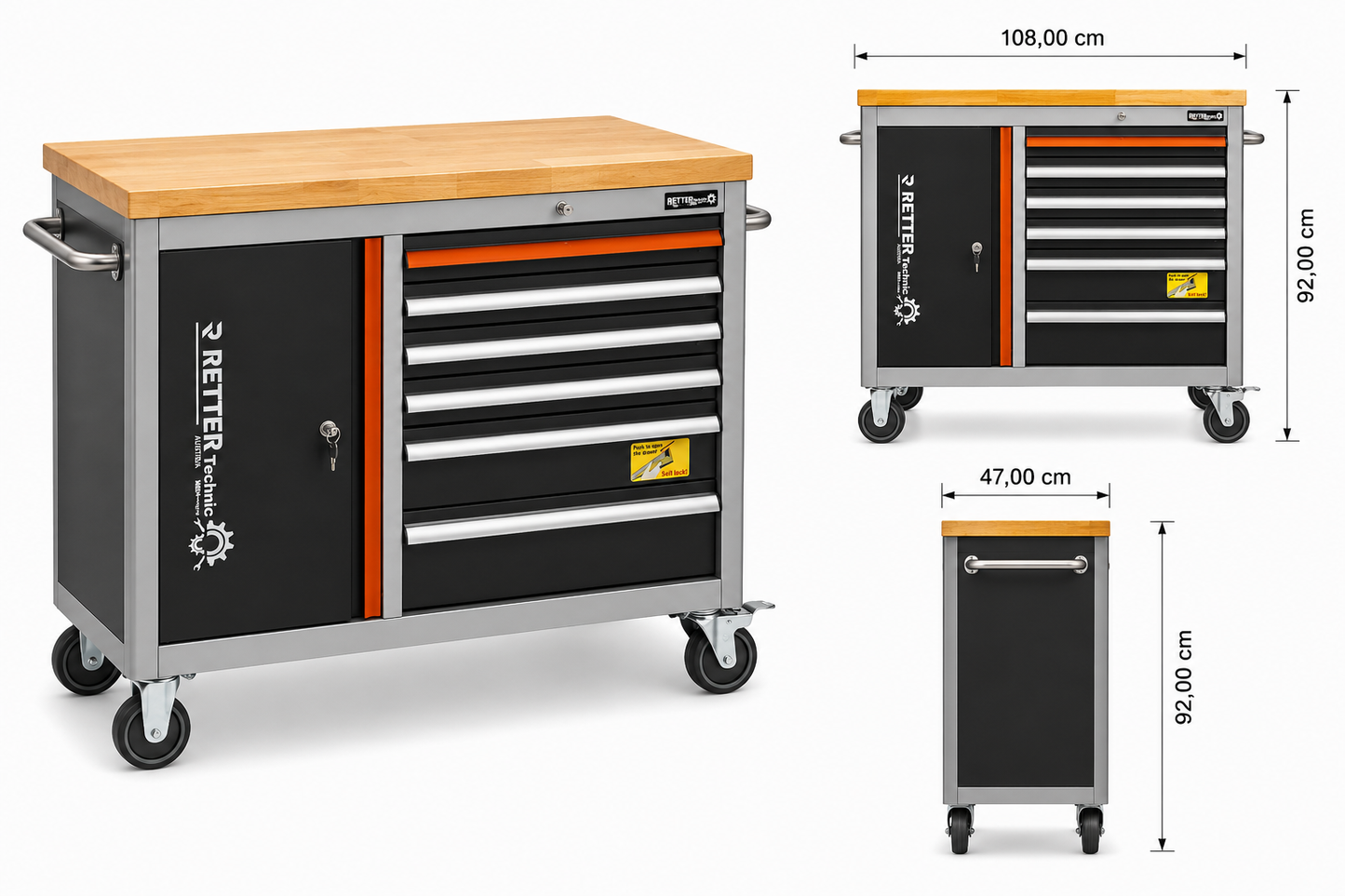 RETTER RS5 workshop trolley workstation compact workbench wi | GGM Tools