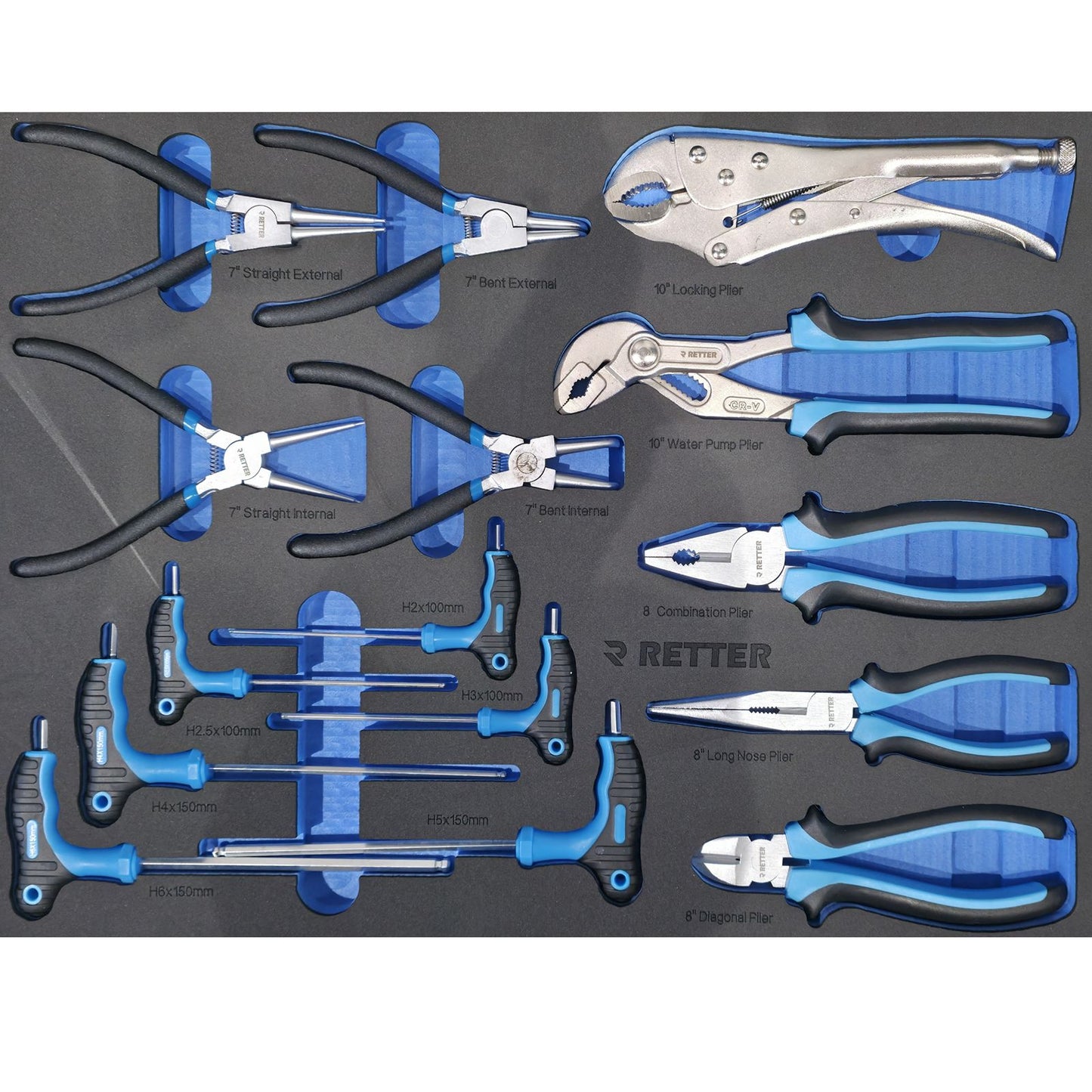 RETTER RS7 workshop trolley 402 pieces - 7 drawer tool troll | GGM Tools