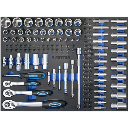 RETTER RS7 workshop trolley 402 pieces - 7 drawer tool troll | GGM Tools
