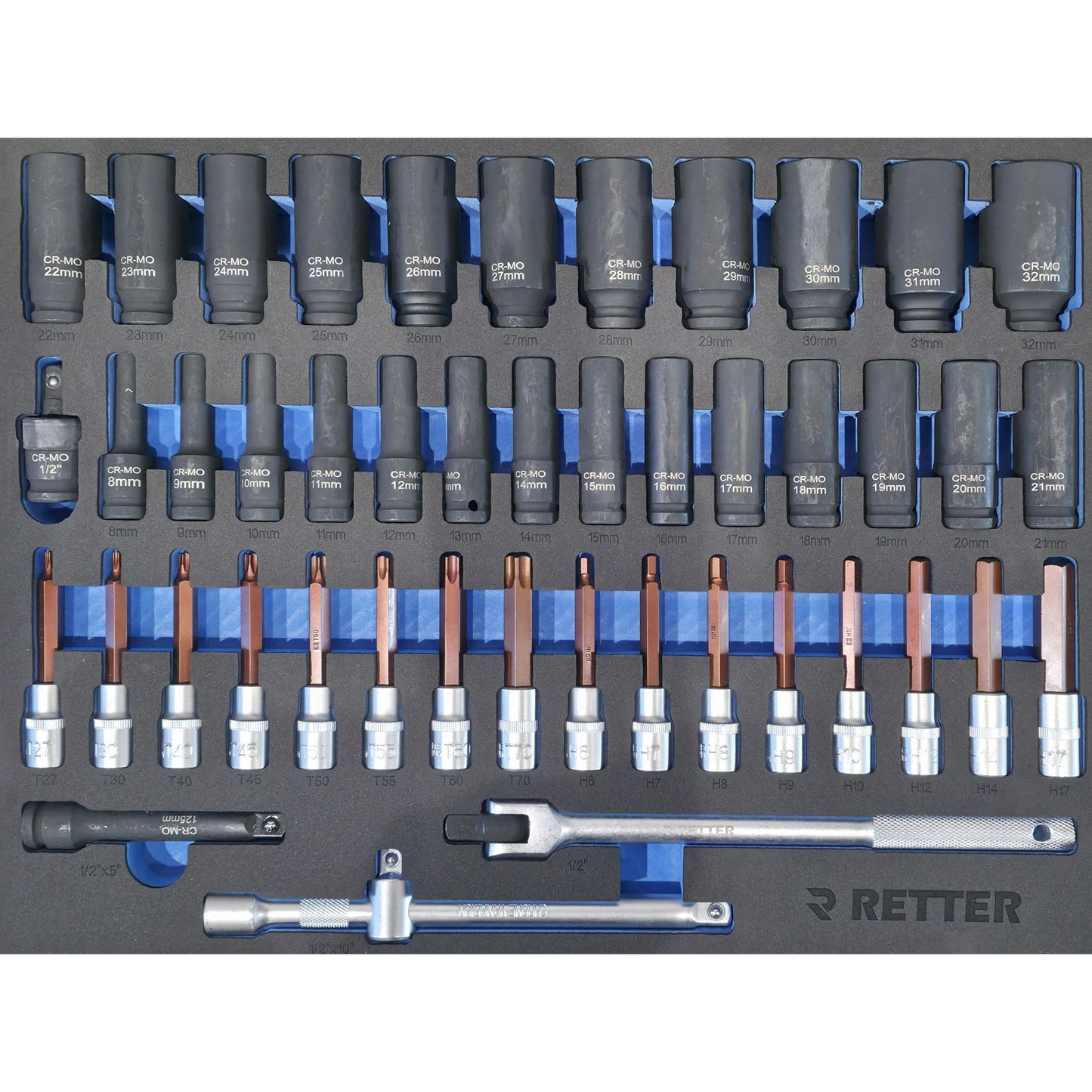 RETTER RS7 workshop trolley 402 pieces - 7 drawer tool troll | GGM Tools