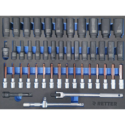 RETTER RS7 workshop trolley 402 pieces - 7 drawer tool troll | GGM Tools