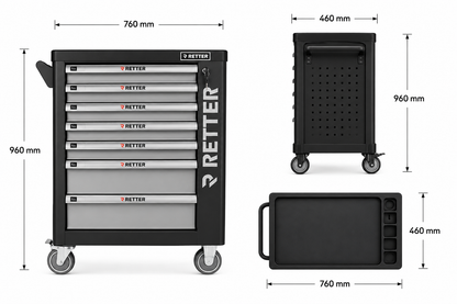 RETTER RT1808 tool trolley Professional Edition | GGM Tools