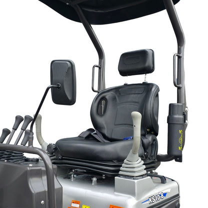 NEU Rhinoceros KS10-8 Diesel Mini-Bagger - 10 PS, 1 Zylinder Motor inkl. Schaufelpaket - 200 mm, 380 mm, Schnellwechsler, Hydraulischen Daumen Greifer