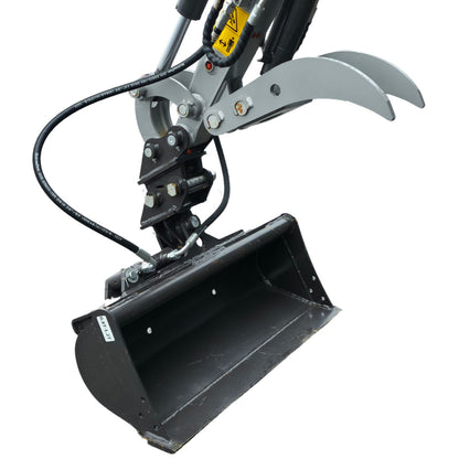 NEU Rhinoceros KS10-8 Diesel Mini-Bagger - 10 PS, 1 Zylinder Motor inkl. Schaufelpaket - 200 mm, 380 mm, Schnellwechsler, Hydraulischen Daumen Greifer