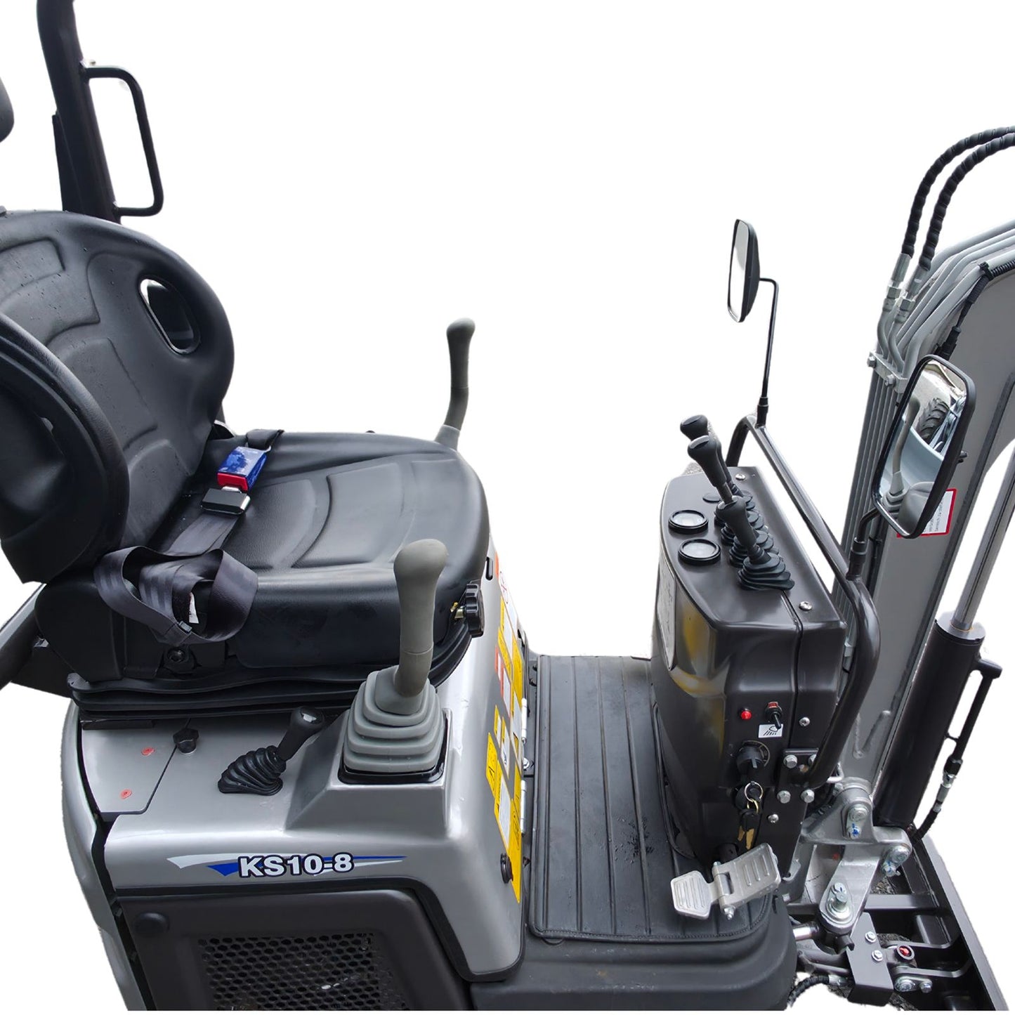 NEU Rhinoceros KS10-8 Diesel Mini-Bagger - 10 PS, 1 Zylinder Motor inkl. Schaufelpaket - 200 mm, 380 mm, Schnellwechsler, Hydraulischen Daumen Greifer