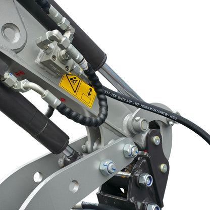 NEU Rhinoceros KS10-8 Diesel Mini-Bagger - 10 PS, 1 Zylinder Motor inkl. Schaufelpaket - 200 mm, 380 mm, Schnellwechsler, Hydraulischen Daumen Greifer
