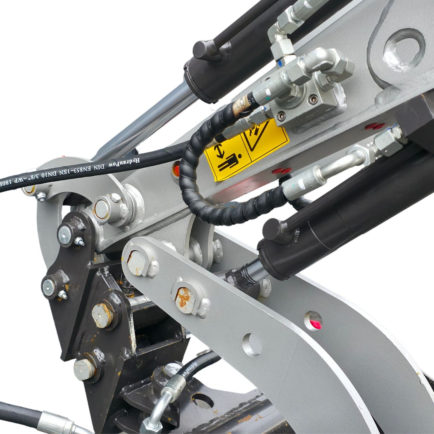 NEU Rhinoceros KS10-8 Diesel Mini-Bagger - 10 PS, 1 Zylinder Motor inkl. Schaufelpaket - 200 mm, 380 mm, Schnellwechsler, Hydraulischen Daumen Greifer