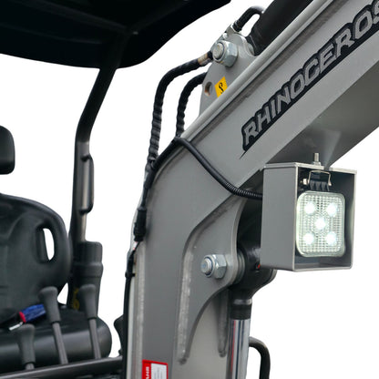 NEU Rhinoceros KS10-8 Diesel Mini-Bagger - 10 PS, 1 Zylinder Motor inkl. Schaufelpaket - 200 mm, 380 mm, Schnellwechsler, Hydraulischen Daumen Greifer