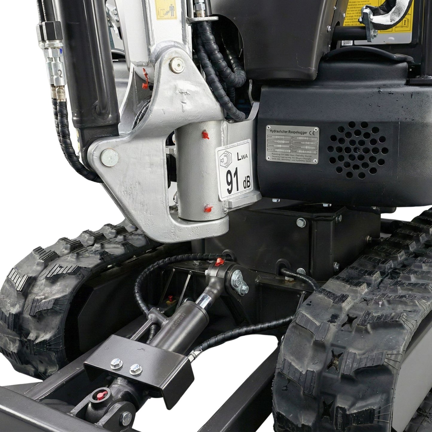 NEU Rhinoceros KS10-8 Diesel Mini-Bagger - 10 PS, 1 Zylinder Motor inkl. Schaufelpaket - 200 mm, 380 mm, Schnellwechsler, Hydraulischen Daumen Greifer