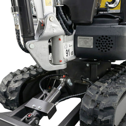 NEU Rhinoceros KS10-8 Diesel Mini-Bagger - 10 PS, 1 Zylinder Motor inkl. Schaufelpaket - 200 mm, 380 mm, Schnellwechsler, Hydraulischen Daumen Greifer