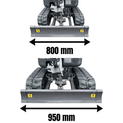 NEU Rhinoceros KS10-8 Diesel Mini-Bagger - 10 PS, 1 Zylinder Motor inkl. Schaufelpaket - 200 mm, 380 mm, Schnellwechsler, Hydraulischen Daumen Greifer
