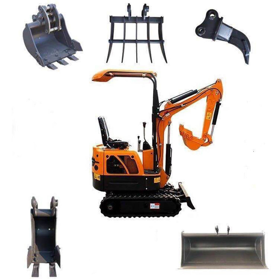 Mini excavator XN10S Diesel 10.7 HP - tracked excavator incl