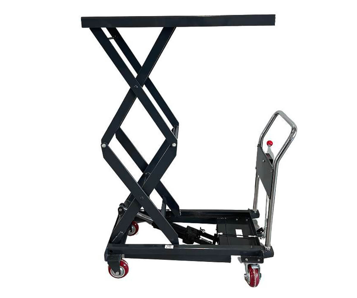 Scissor lift table trolley 500 kg load capacity with double  | GGM Tools
