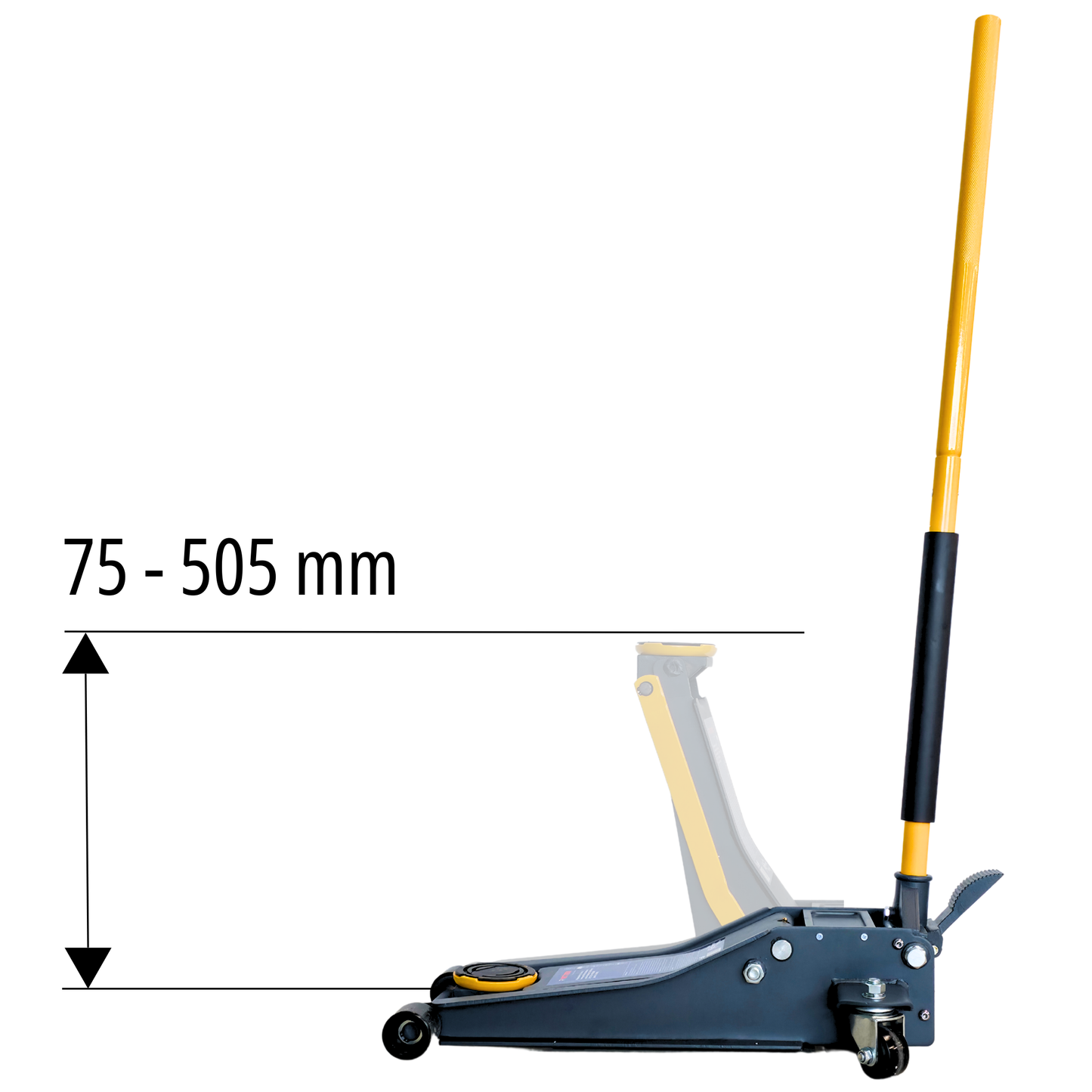 RETTER RTK3000 Pro car jack 3.0 t - ultra-flat 75-505 mm, lo | GGM Tools