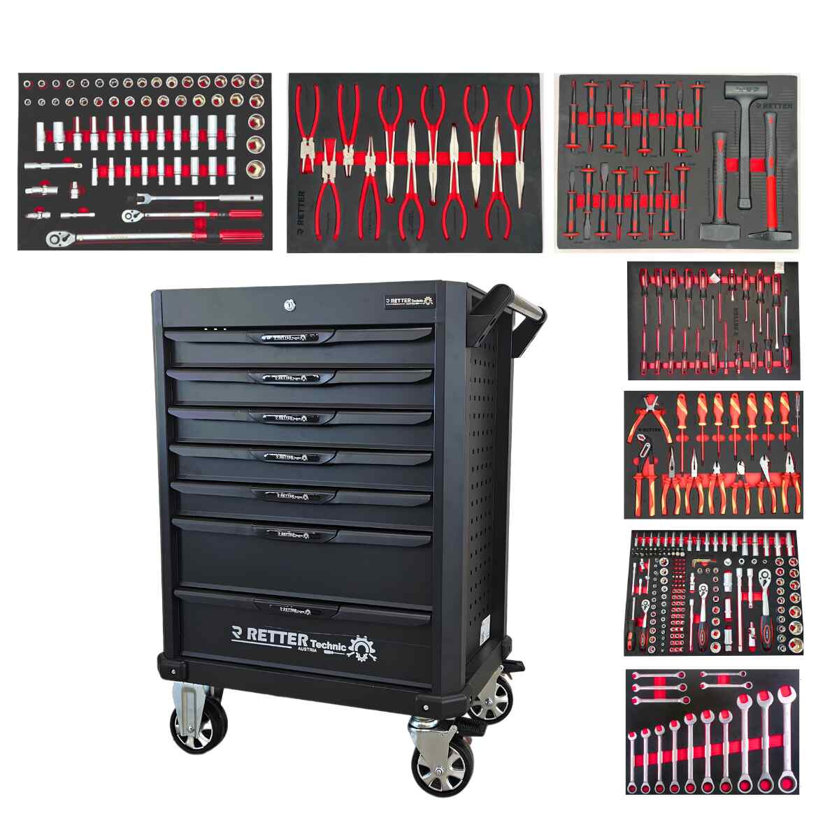 Tool trolley with tools 324 pieces. | GGM Tools