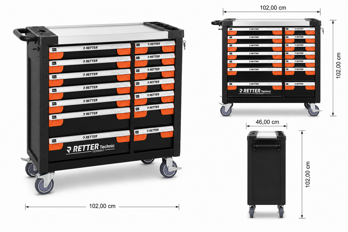 RETTER RS3 workshop trolley tool trolley 1020 x 460 x 1020 m | GGM Tools