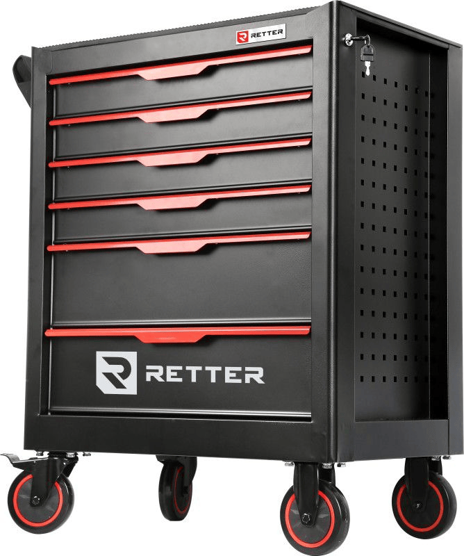 RETTER R1 tool trolley 27" with 6 drawers & 136-piece tool s | GGM Tools