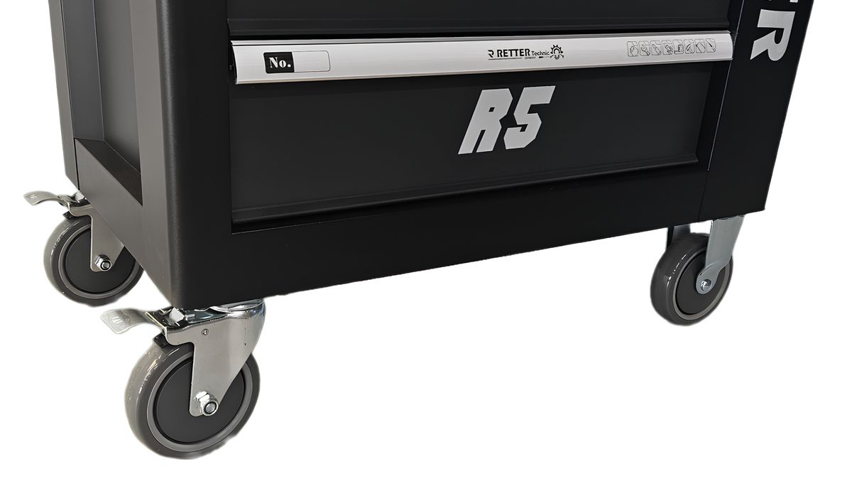 RETTER Werkzeugwagen R5 - 7 Schubladen bestückt 276-tlg. Chrom-Vanadium-Werkzeugset