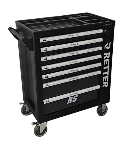 RETTER Werkzeugwagen R5 - 7 Schubladen bestückt 276-tlg. Chrom-Vanadium-Werkzeugset