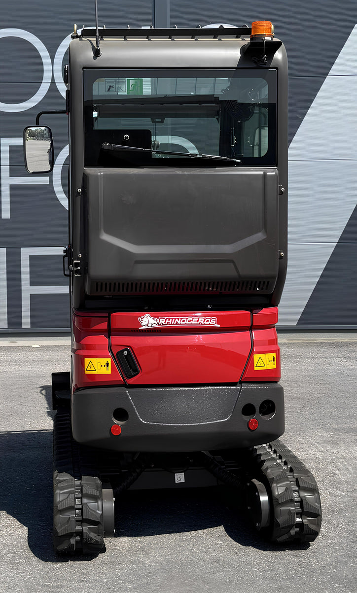 Rhinoceros XN20B diesel mini excavator with cab and adjustab | GGM Tools